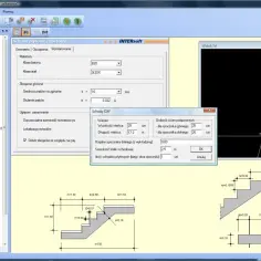 Zbrojenie schodów żelbetowych rysunki techniczne. Program do projektowania schodów, widok 3D i przekroje.