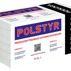Opakowanie styropianu do podłogówki Polstyr. Producent pełnego systemu dociepleń.