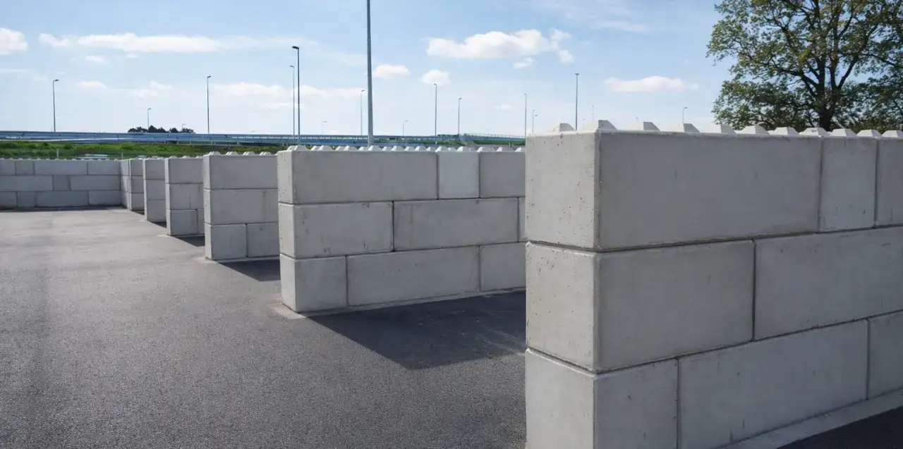 Ściany z betonowych bloczków, jak z wielkich klocków, gotowe do budowy. Idealna zaprawa murarska do bloczków betonowych zapewni trwałość.